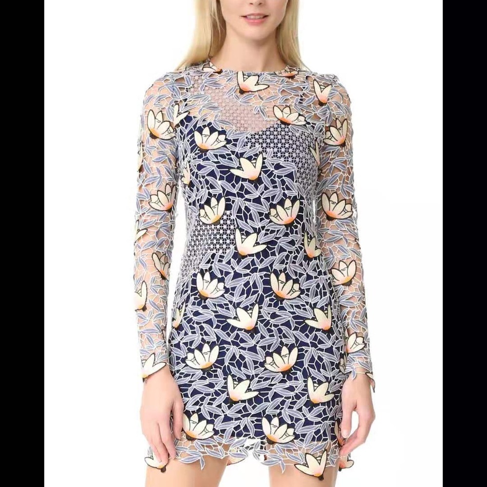 Self portrait patchwork mini dress, US8